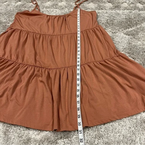 Z Supply | Terracotta Tiered Babydoll Tank Top Dress size XL NWT - Picture 10 of 12